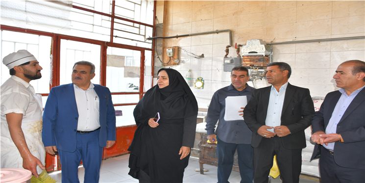 بازدید مدیرکل امور اقتصادی و کارگروه گندم، آرد و نان از نانوایی‌ها برای ارتقای کیفیت