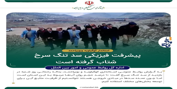 استاندار: یکی از مهم‌ترین پروژه‌های بخش آب سد تنگ‌سرخ است